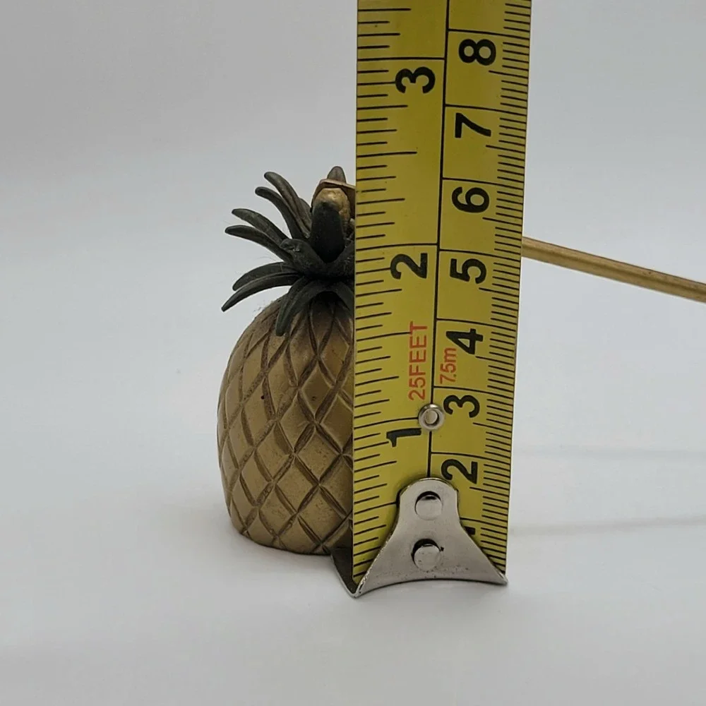 Vintage Brass Pineapple Candle Snuffer Tropical Gold Tone Metal 8.5 Inch